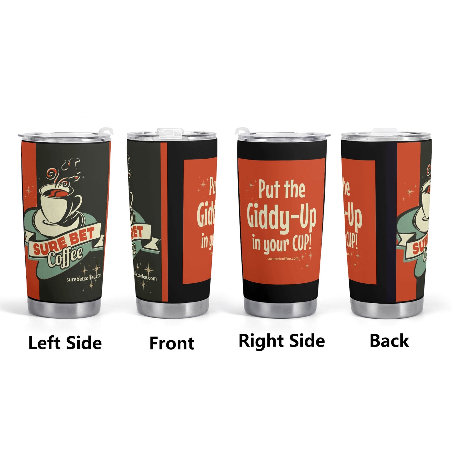 Sure Bet Coffee Tumbler (20 oz, stainless steel)