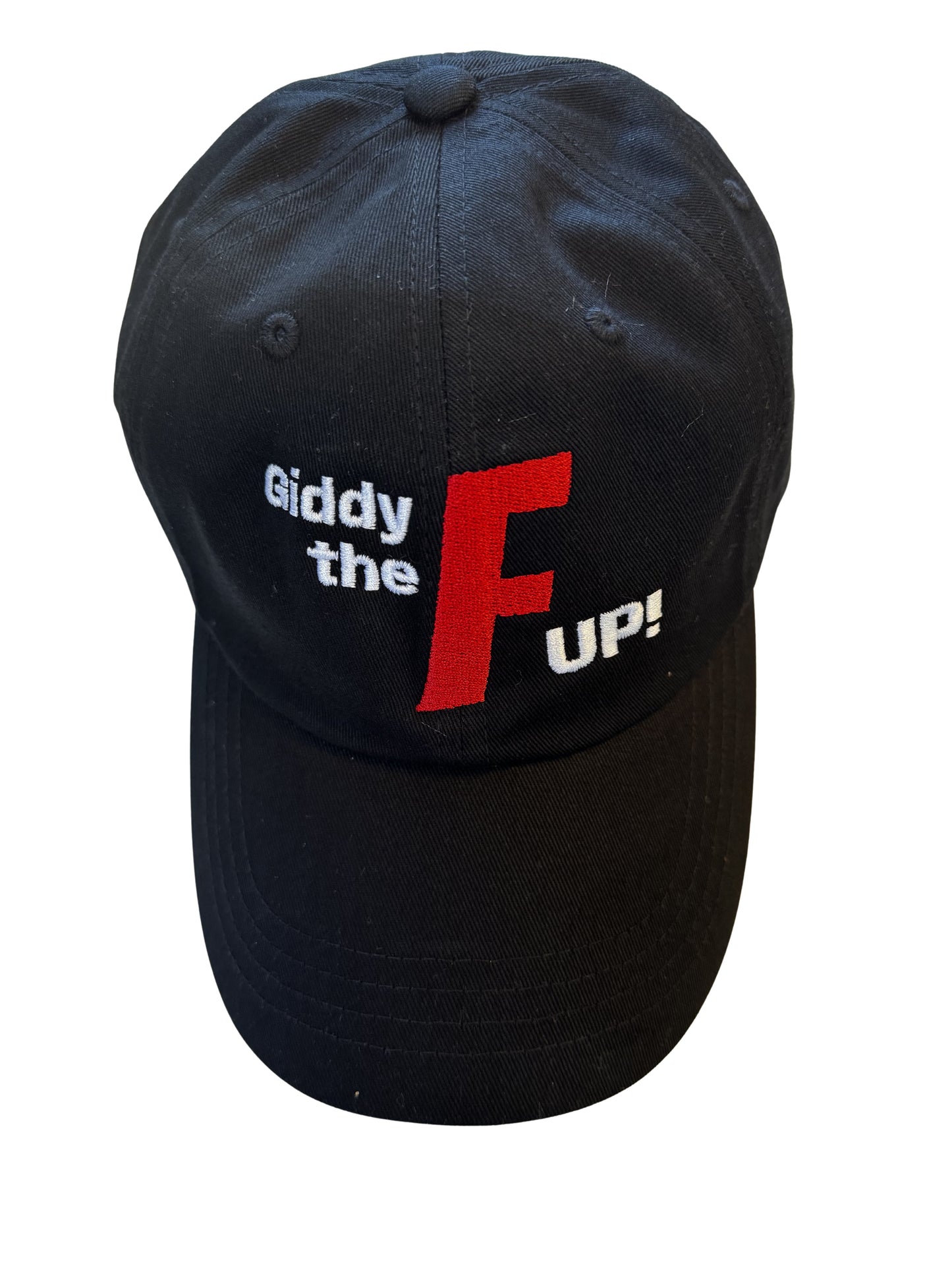 Embroidered Cotton Cap-- Giddy the F Up!